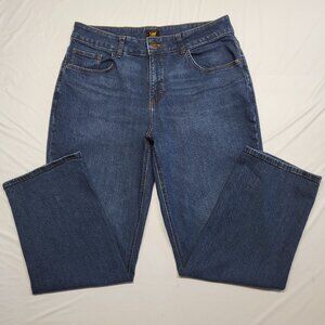 Lee Womens Jeans 16W Med Plus ( 36 X 29.5 ) Premium Quality Smart Fit Darkwash
